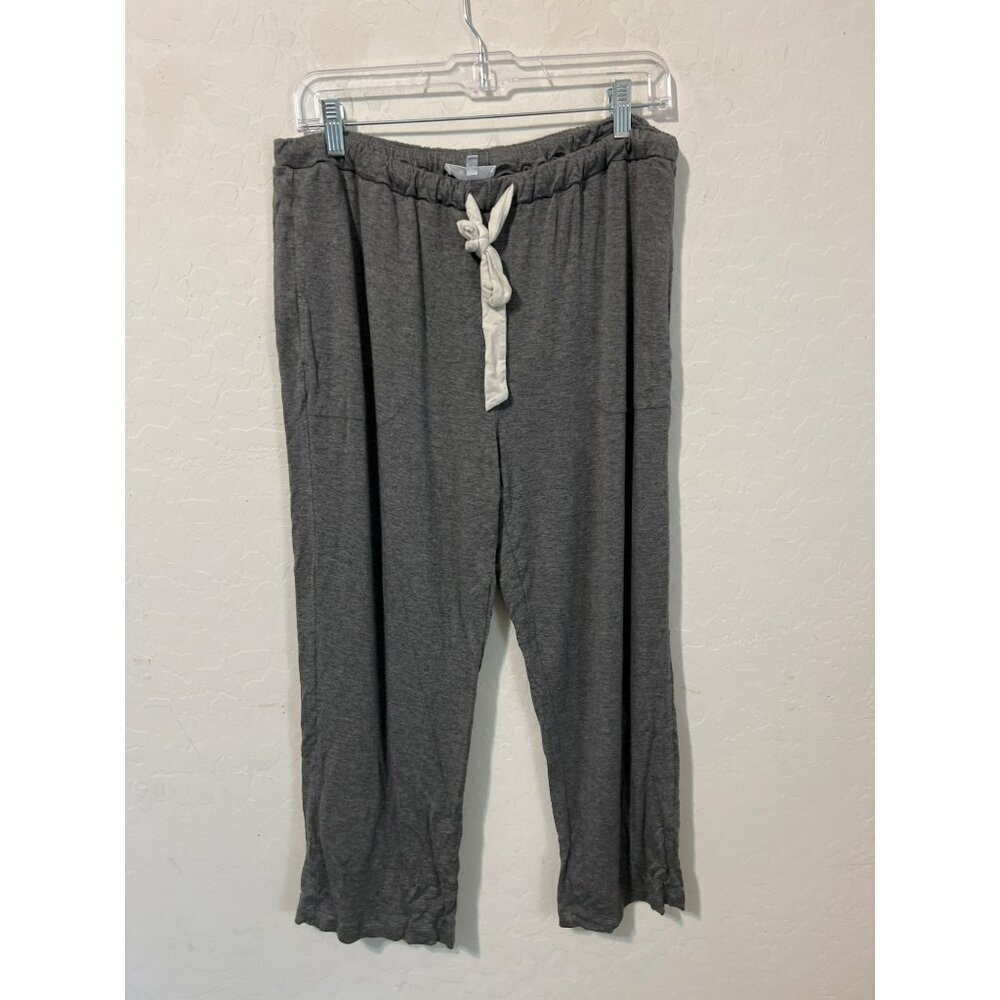 Soma Wknd Sz L Grey Soft Pajama Bottoms Cozy Drawstring Waist